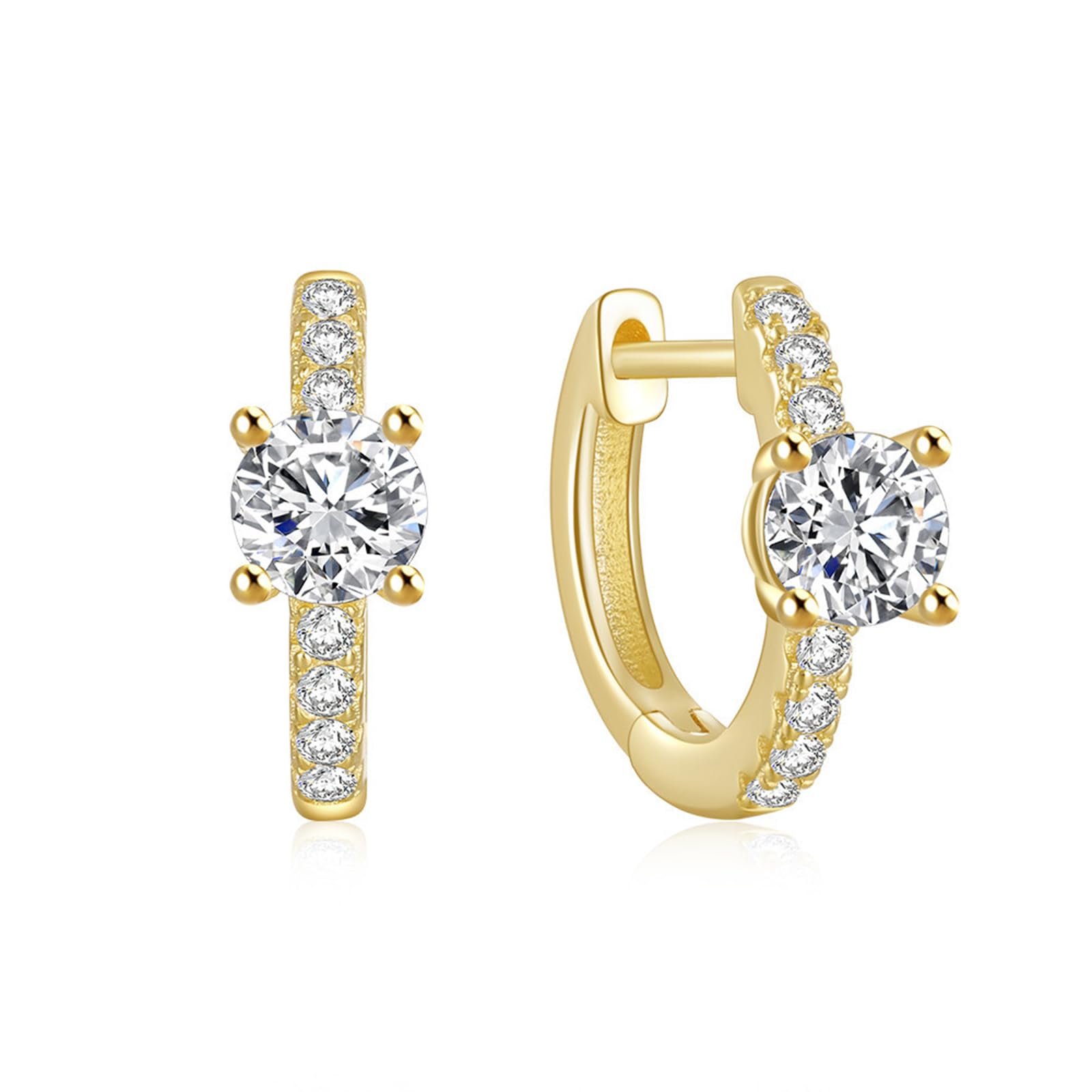 Orecchini Argento 925 Sterling Orecchini Di Zirconi Argento Orecchini Donna Cerchio