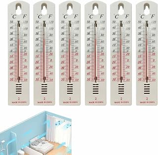 Wall Thermometer Indoor | Wall Thermometer for Room Temperature | Garage Thermometer with High Accuracy & Celsius/Fahrenheit (?/?) for Patio Garden Greenhouse, Bluethy