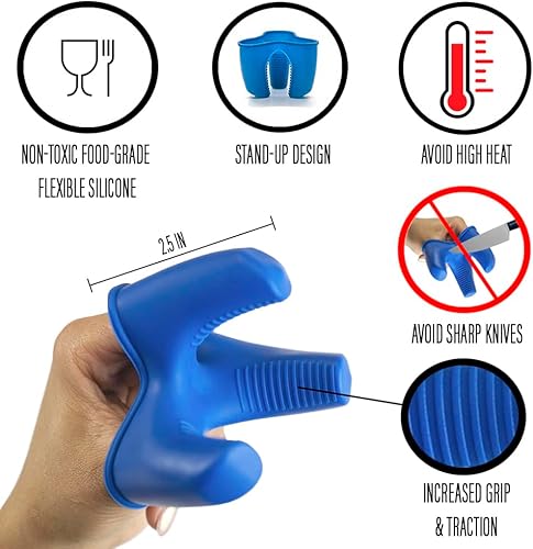 Miniatura 3 de Ready Grips Protectores de dedos de silicona para cocinar asar limpiar guantes de corte accesorios de cocina paquete de 2