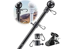 5ft Black Flag Pole for House - Heavy Duty Residential Flagpoles