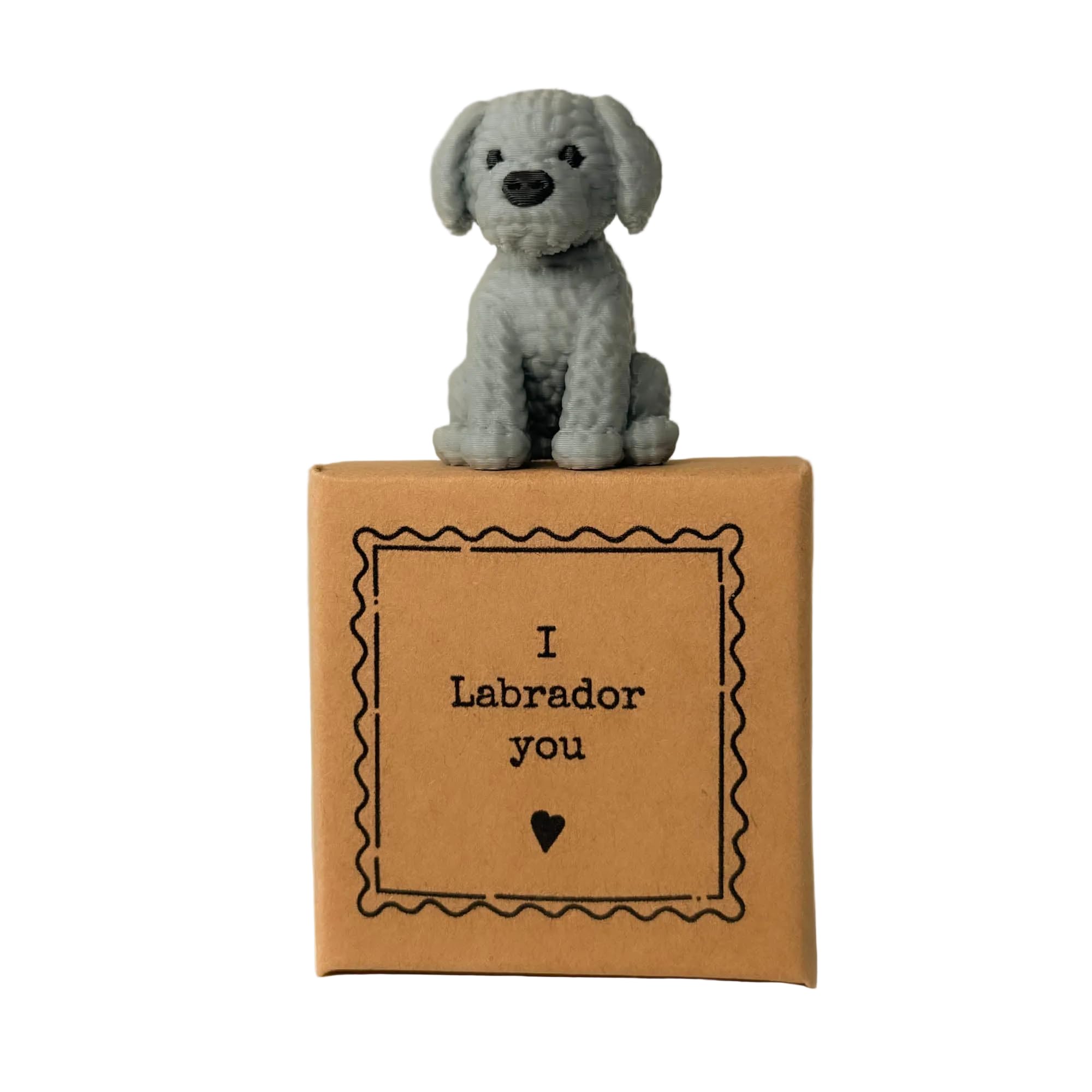 Image Industry “I Labrador You” Tiny Little Gift – Silver Labrador Mini Figurine Keepsake | Dog Lovers & Best Friend Sentimental Gift | Cute UK Handmade Token Present