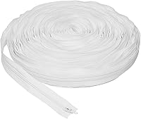 Vista 7 de Juvale Kit de costura con cremallera, 5 bobinas de nailon blanco, 50 yardas y 50 deslizadores de metal, cremalleras a granel para suministros