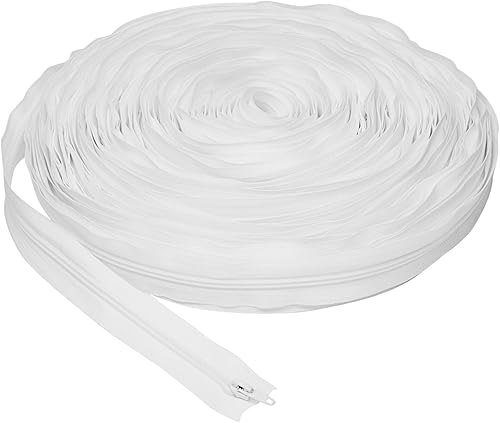 Miniatura 7 de Juvale Kit de costura con cremallera, 5 bobinas de nailon blanco, 50 yardas y 50 deslizadores de metal, cremalleras a granel para suministros de