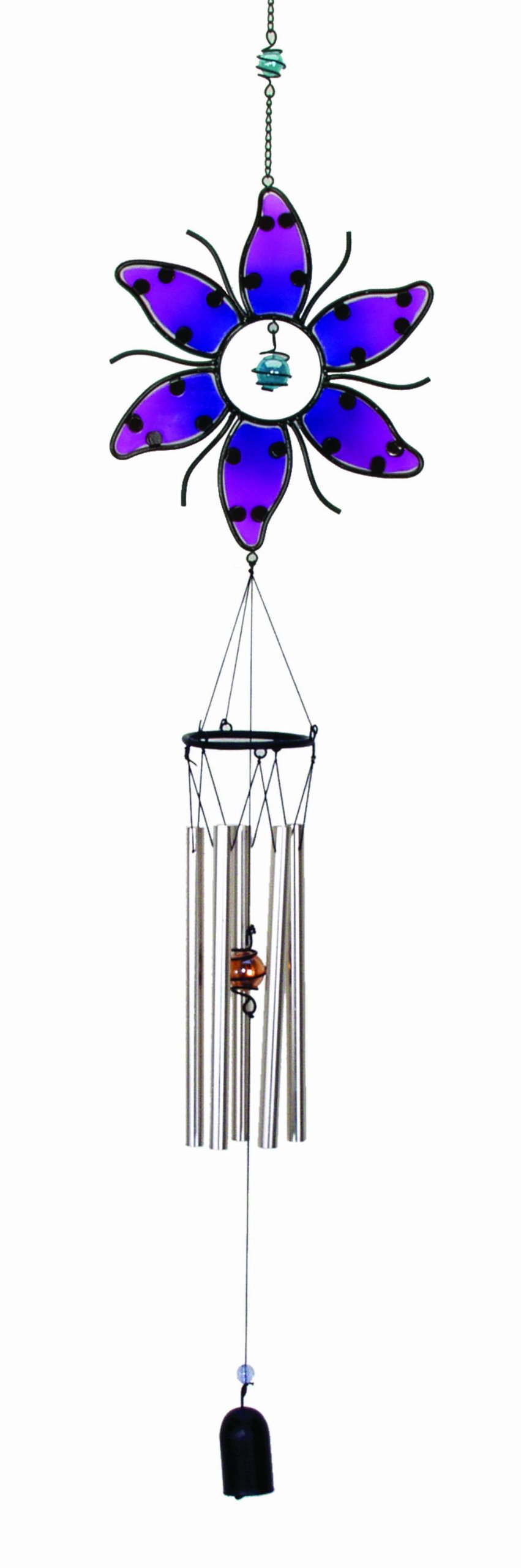 Carillon Spoontiques Fleur violet déco de balcon pour créer un coin zen
