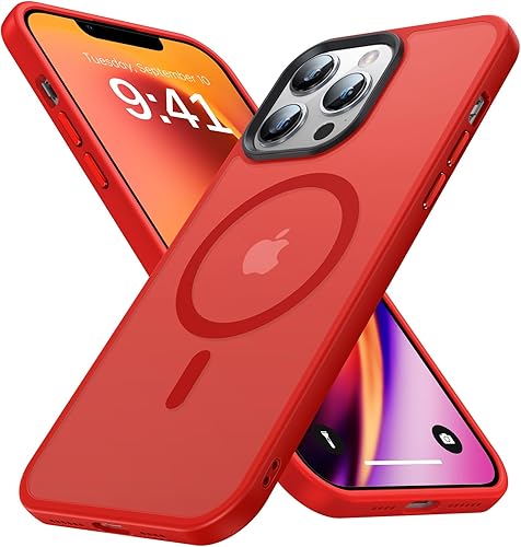 Miniatura 8 de Funda magnética transparente para iPhone 13 Pro Max nunca amarilla compatible con Magsafe Protección contra caídas de grado militar de 10 pies Funda