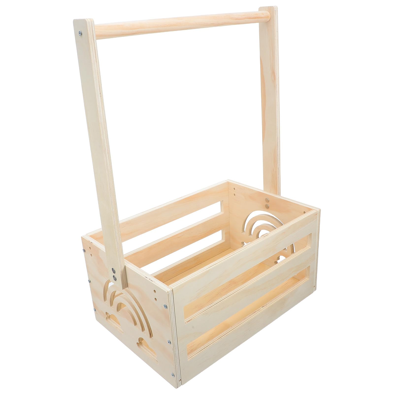 Organizador de ropa para mascotas vertical con barra y caja en madera color kaki para hogar