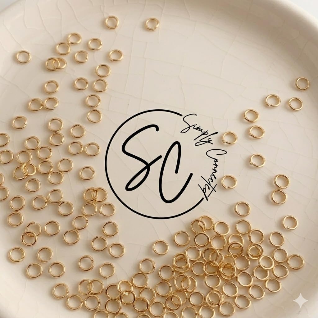 100 Pack of 14k Gold-Filled 24g 2.8mm Open Jump Rings for Permanent Jewelry. Made in USA. Click & Lock ensures Secure Closure for Easy Soldering. Durable, Ideal for pros and hobbyists Crafting
