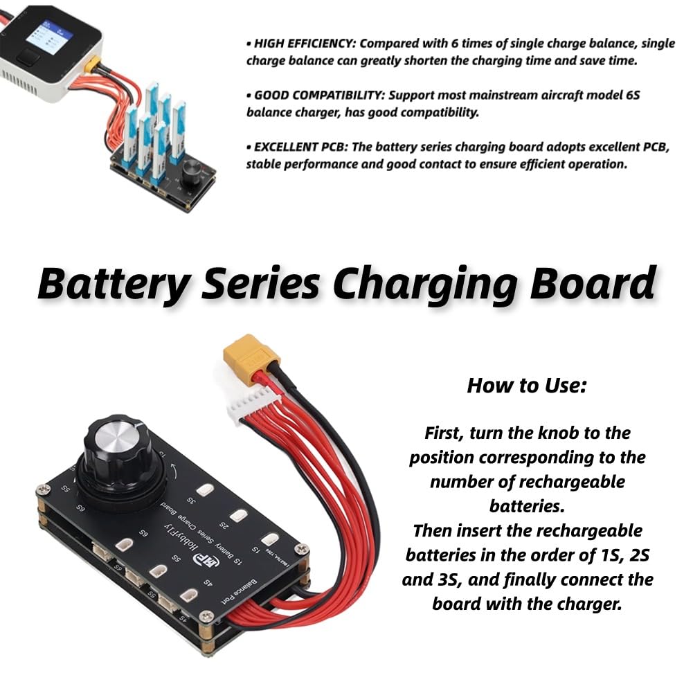 Battery 1S Balance Charging Board Lademodul mit BT2.0- und PH2.0-Anschlüssen Balanced Charging Board