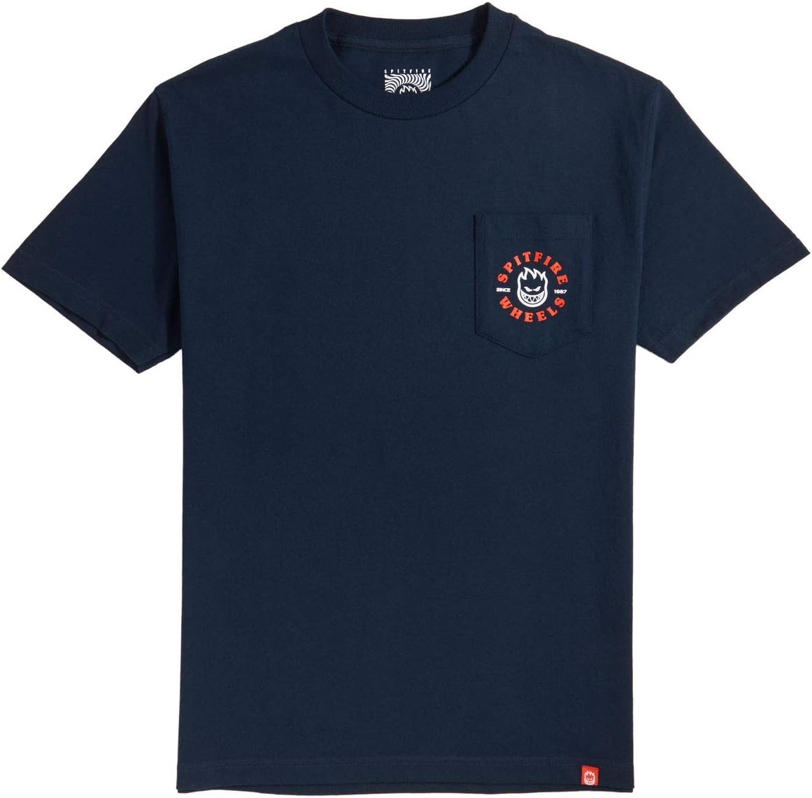 Spitfire Bighead Classic T-Shirt - Navy/Red/White