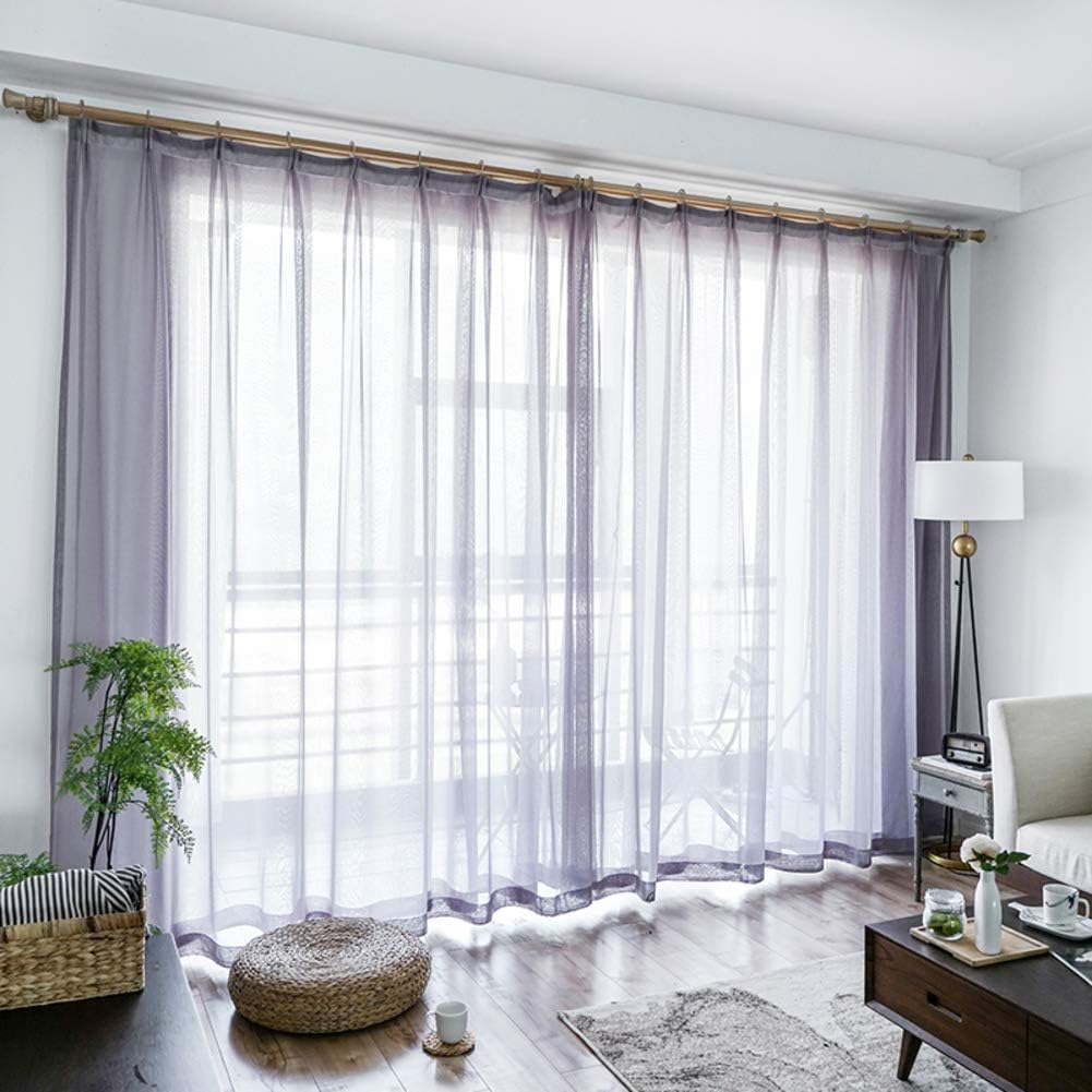 Princess Wind Blackout Curtain,Sheer Curtains,Easy To Wash Prevent Sunlight For Floor To Ceiling Bay Window Bedroom(1 Curtain)-purple 250x270cm(98x106inch)