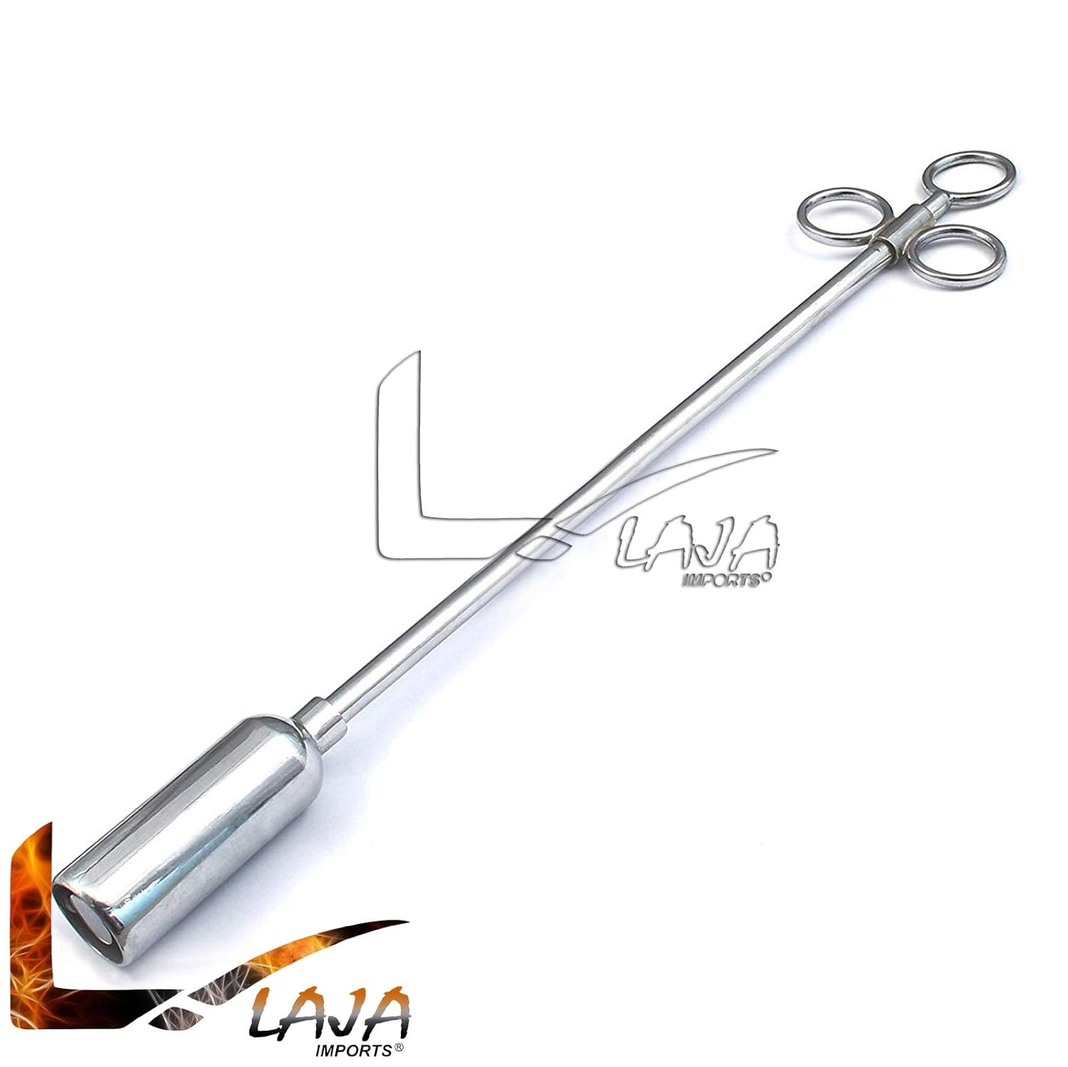 Balling Gun Livestock Bolus Boluses Capsule Large Animal 17" Veterinary Stainless Steel Medication Pill Pusher Sheep Cattle Horse Cow 1" Diameter Metal Head Spring Clips for Educational Use