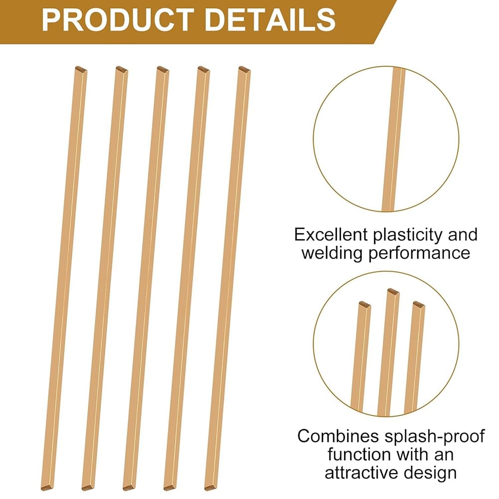 40 Piezas Varillas para Soldadura Fuerte Varillas para Soldar, Soldadura Plata Al 15% Bcup-5, Varillas para Soldar, Varilla de Soldadura de Fósforo de Aleación 25,4 X 1,2 X 0,3 Cm