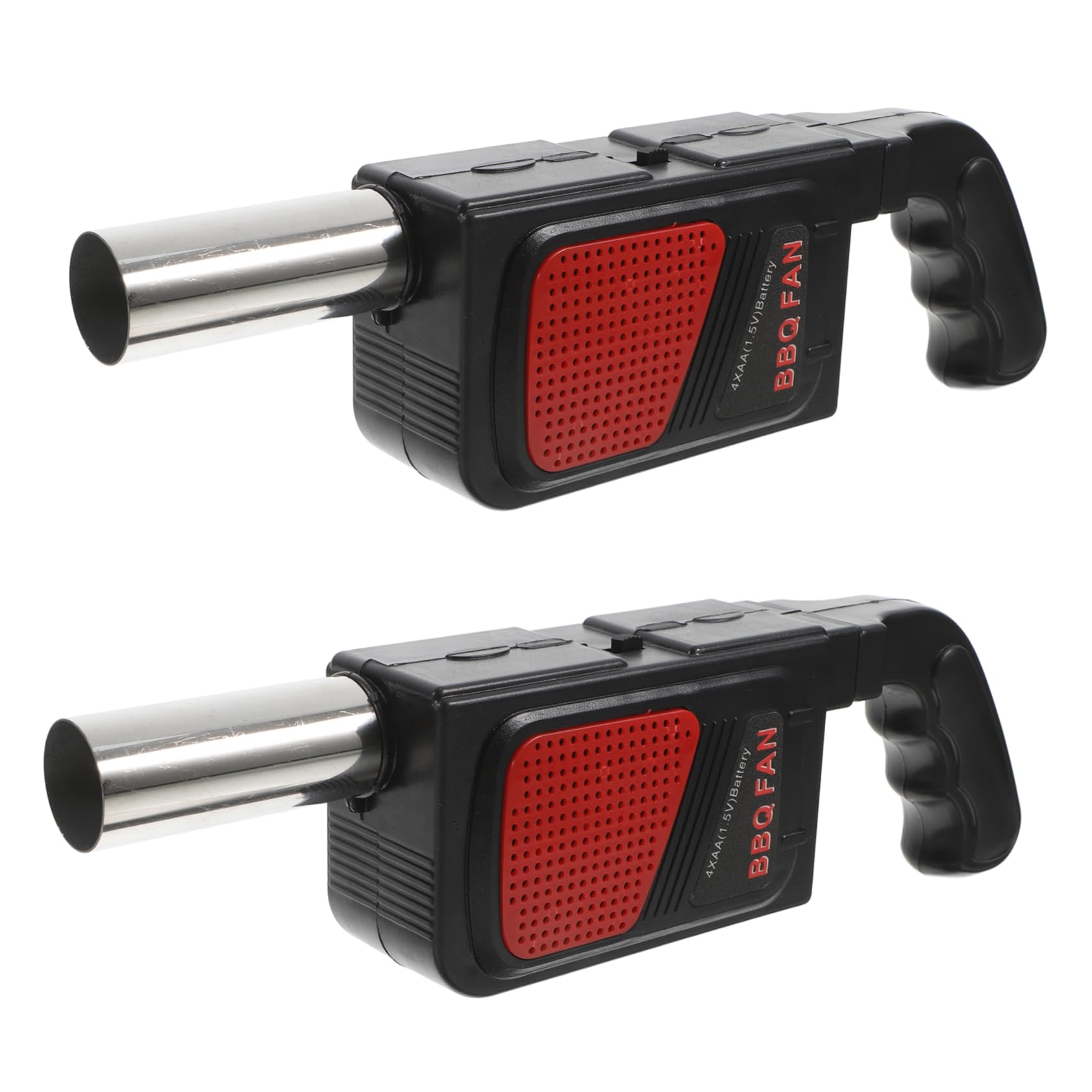 Soffiatore Elettrico Portatile Per Barbecue, Set 2 Pezzi Per Campeggio e Picnic, Alimentazione a Batterie Aa, Flusso D’aria Uniforme Per Accensione Carbonella Efficiente