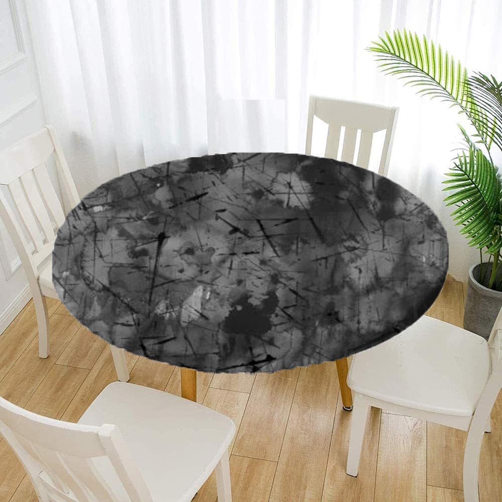 Marble Round Table Cloth, Marble Texture, Table Decoration Cloth, Buffet Party and Camping, Fit for 52" Table,