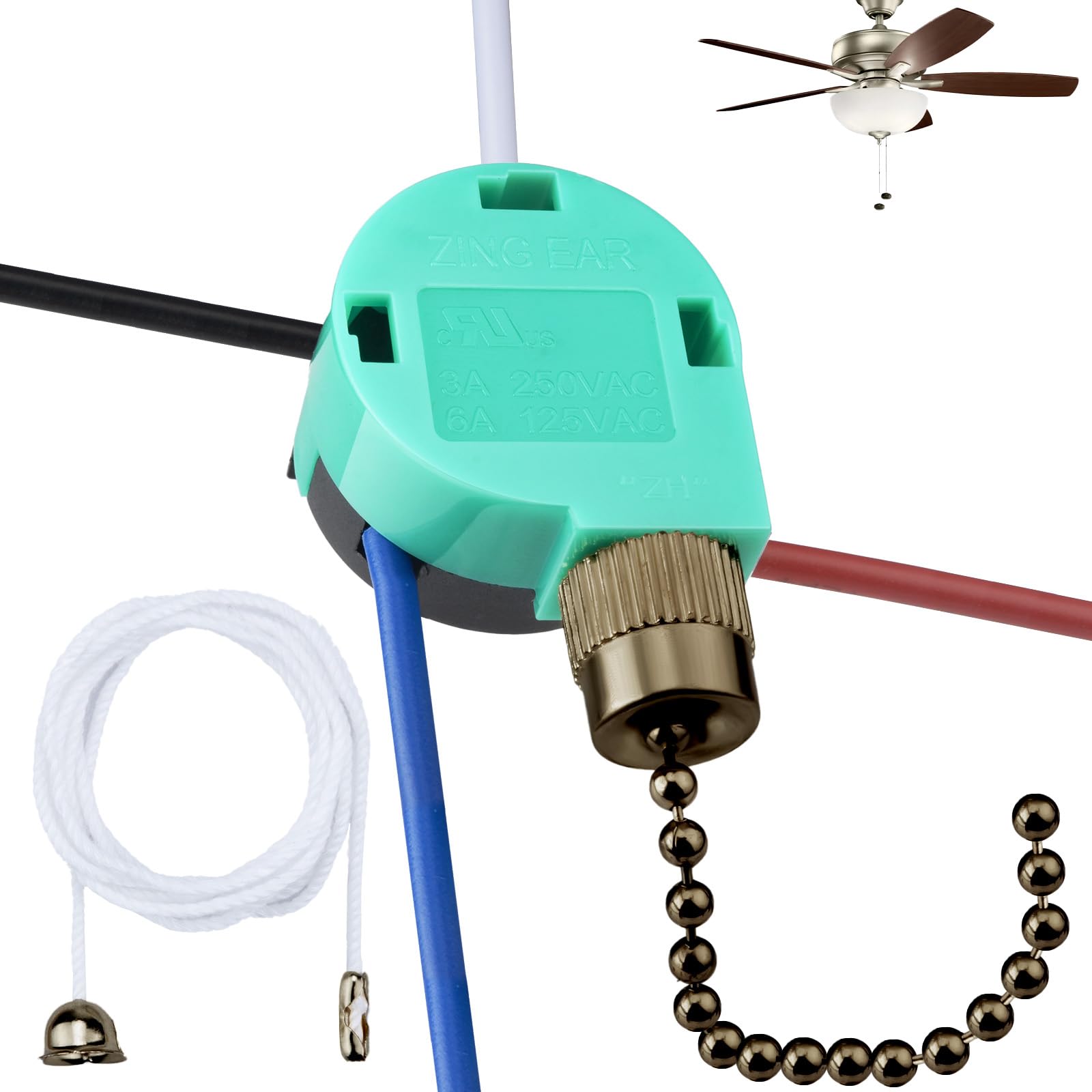 Amazon.com: BFXM ZE-268S6 Ceiling Fan Switch - 3 Speed 4