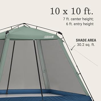 Coleman Skylodge Portable Screenhouse with 1-Minute Setup, Screened Gazebo for Bug-Free Lounging, Outdoor Sun Shade for Picnic, Events, Parties, Camping, More
