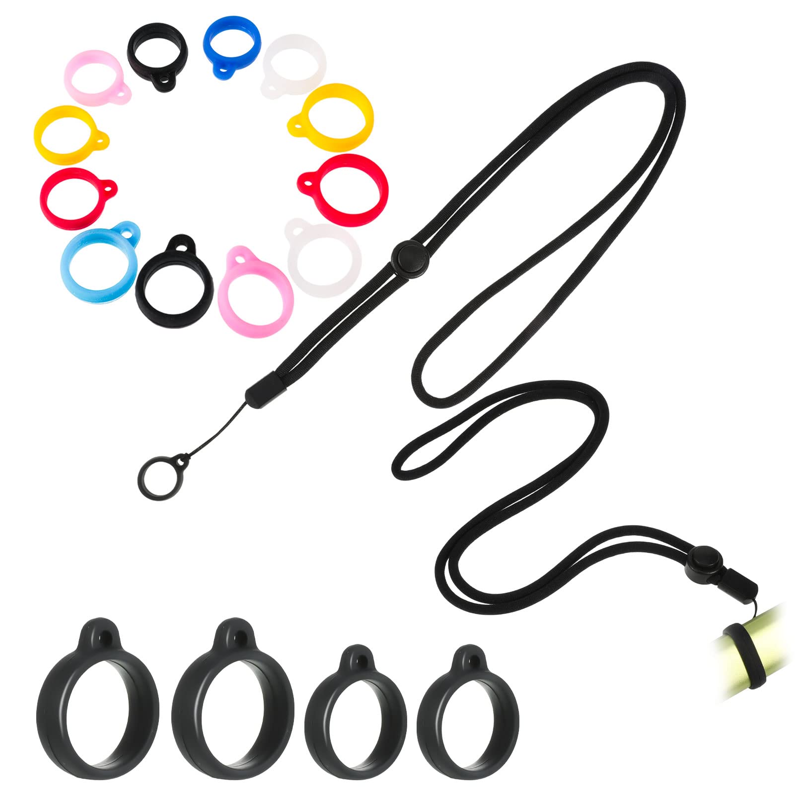 e zigarette umhängen Rousa 2 Halsketten Lanyard mit 12 Stück Vape Band Ring Anti Lost Ringhalter  aus Silikon für RBA RDA Tank Vapor, Anti Rutsch(12 rings+2 lanyard) :  Amazon.de: Elektronik & Foto