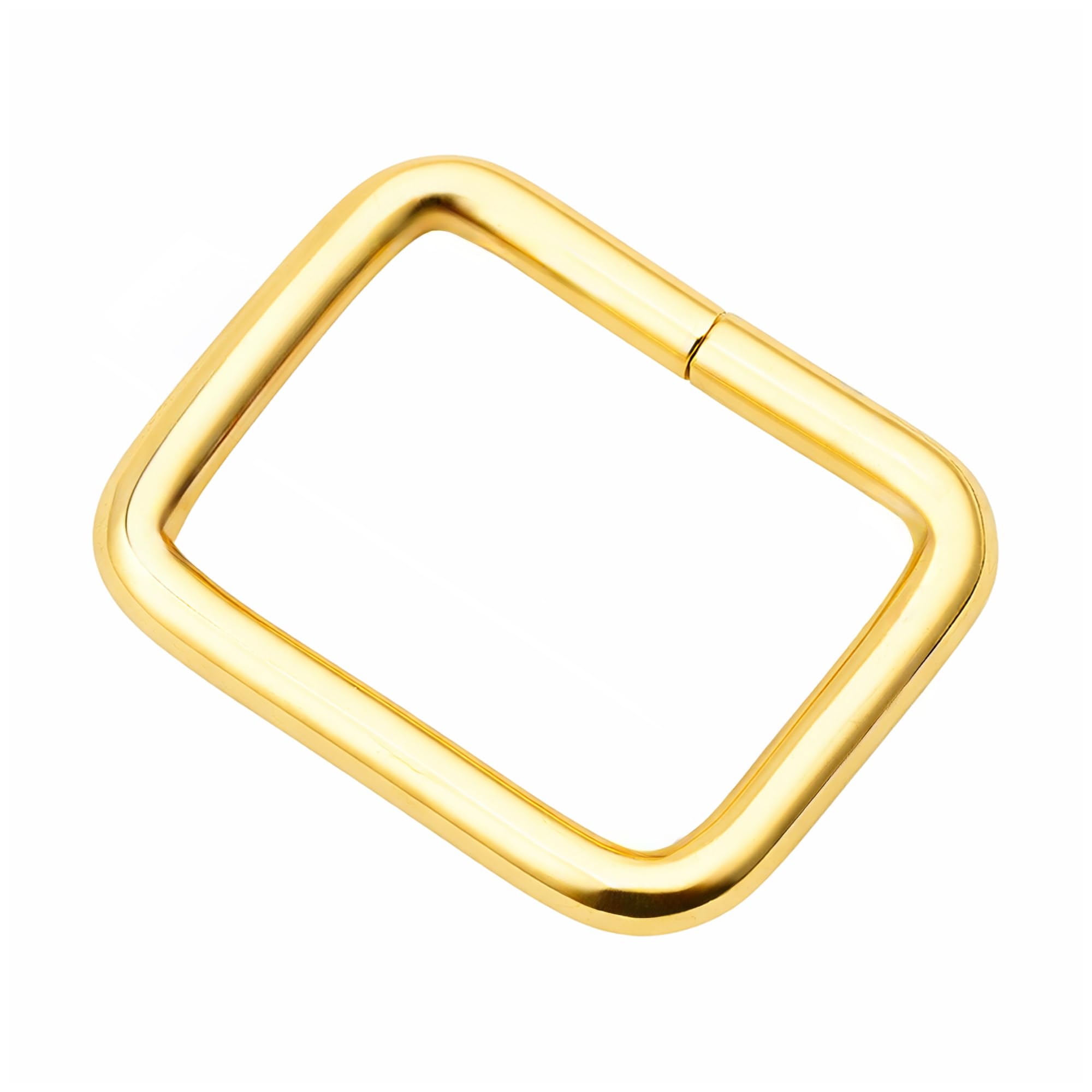 CRAFTMEMORE Anillo de hebilla rectangular de metal para correa de 5/8 pulgadas, 3/4 y 1 pulgada, cordón rectangular resistente para hacer bolsos, cinturones y monederos