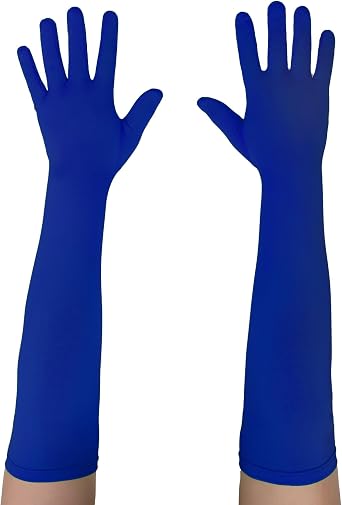 Seeksmile Unisex Adult 18" Length Spandex Long Gloves Stretchy Cosplay Costume Gloves