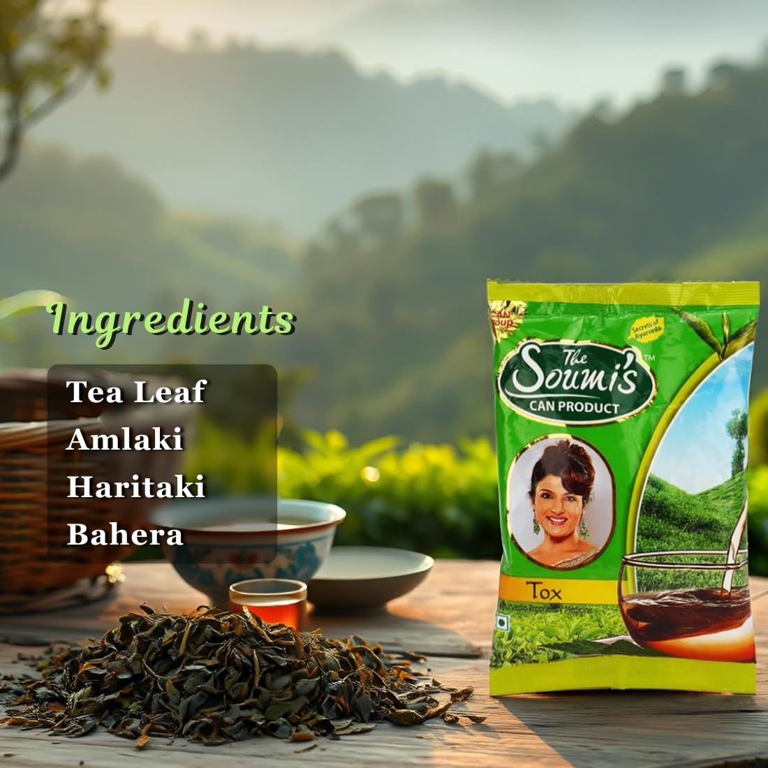 THE SOUMI'S CAN PRODUCT Tox | Herbal Formula with Tea Leaf, Triphala & Vitamin C | Promotes Detoxification, Weight Management & Nutrient Absorption | For Women & Men | 100gm (Pack of 1)