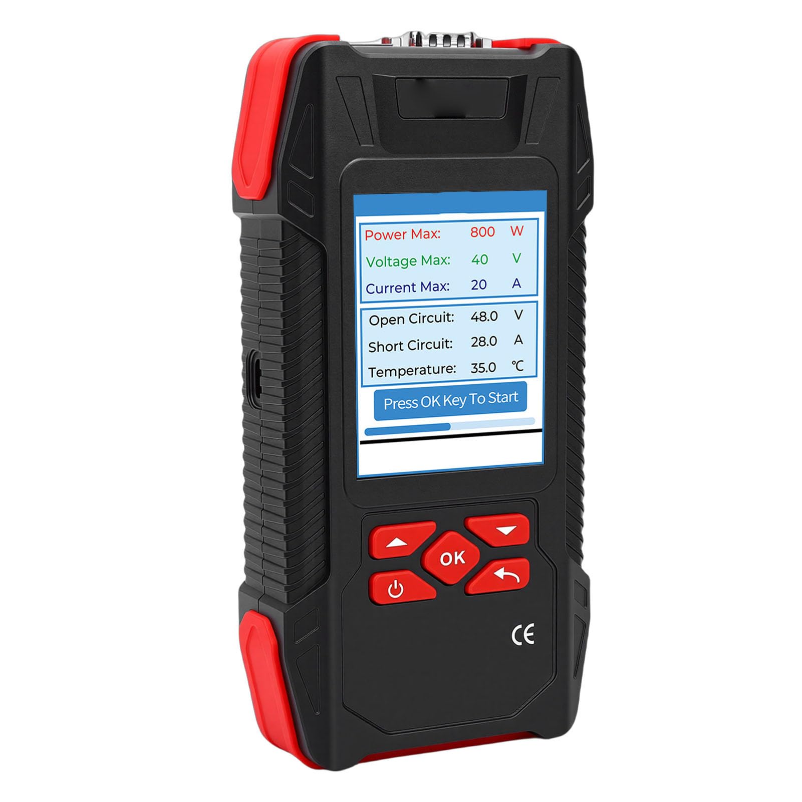 SIXRUN Miernik MPPT Obudowa TPR Tester Paneli Słonecznych 2000 W 3 do 90 V 40 A z 1000 Punktami Próbkowania Podświetlany Wyświetlacz LCD dla Instalatorów Fotowoltaiki Testowanie i Konserwacja W