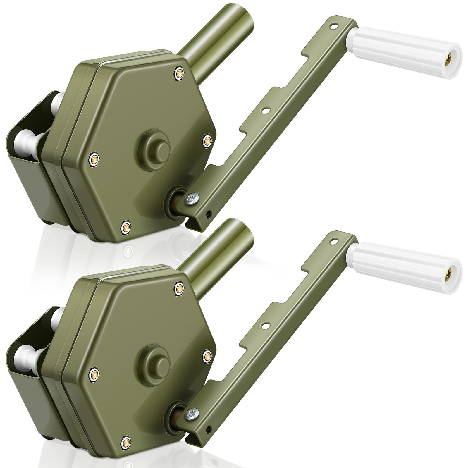 Tandefio2 Pcs Greenhouse Sidewall Manual Film Roll up Hand Crank Winch Greenhouse Sidewall Ventilation Hand Rolling Film Device Sidewall Manual Hand Crank Blower for Ventilation Agricultural