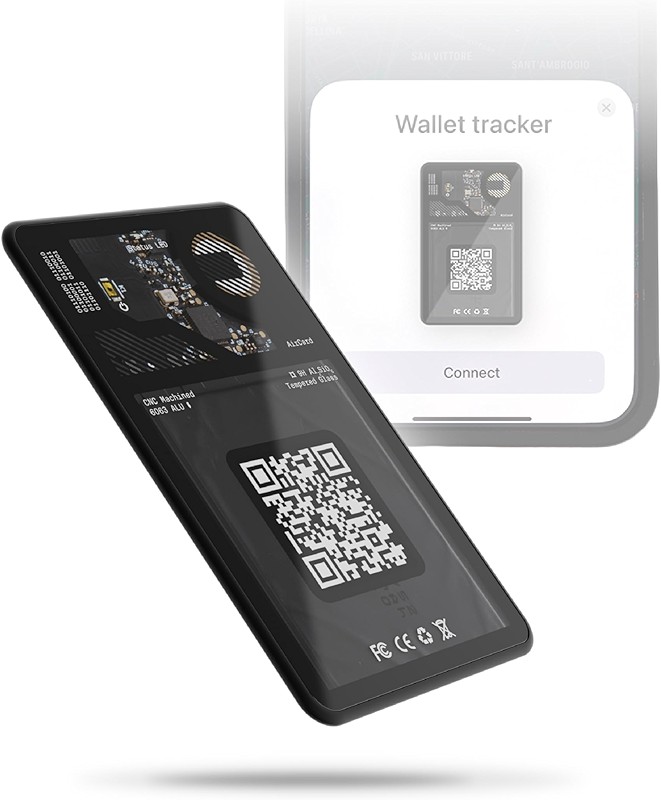 Rolling Square AirCard - Localizador Bluetooth Busca Objetos, Tarjeta de Visita NFC y QR Code, Buscador Compatible con App Buscar con Señal Sonora Gadgets Tecnologicos Ultrafino 2.2mm Batería 2,5 Años