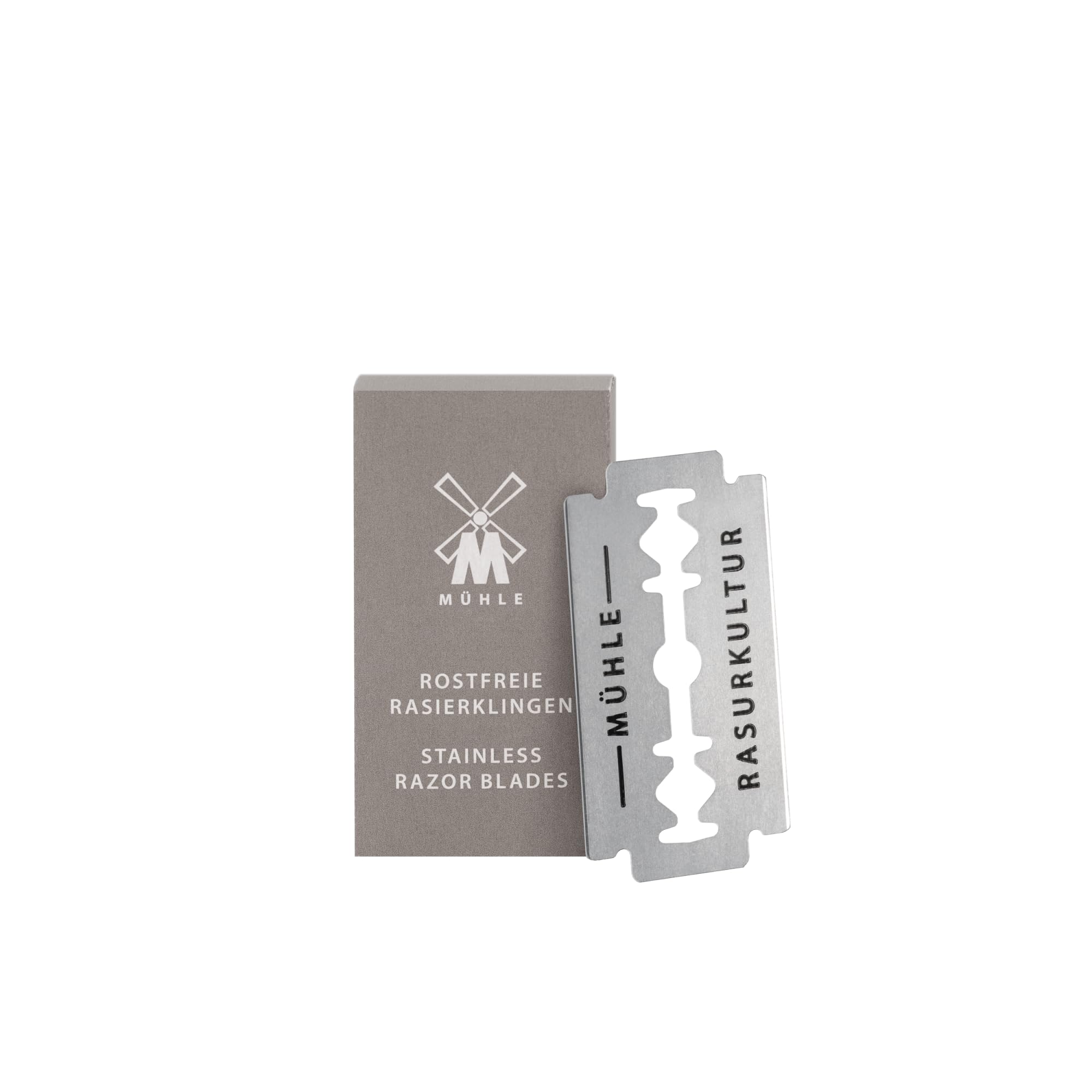 MÜHLE Rytmo Rasierset 8 tlg. - Pinsel, Hobel und Ständer verchromter Fuß, Klinge, Seife, Tuch, After Shave - edle Esche