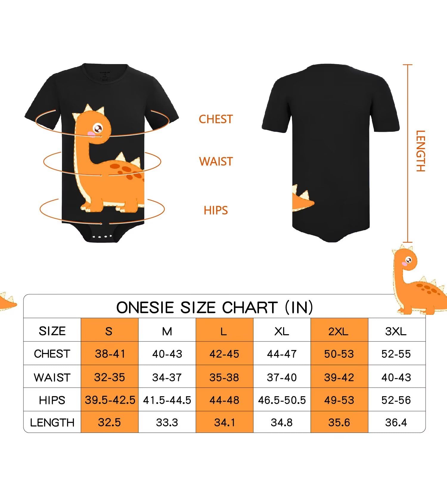 Landofgenie Onesie Pigiama Bodysuit da Uomo Corto Body Uomo Jumpsuit Romper da Uomo - Dinosaur Andy