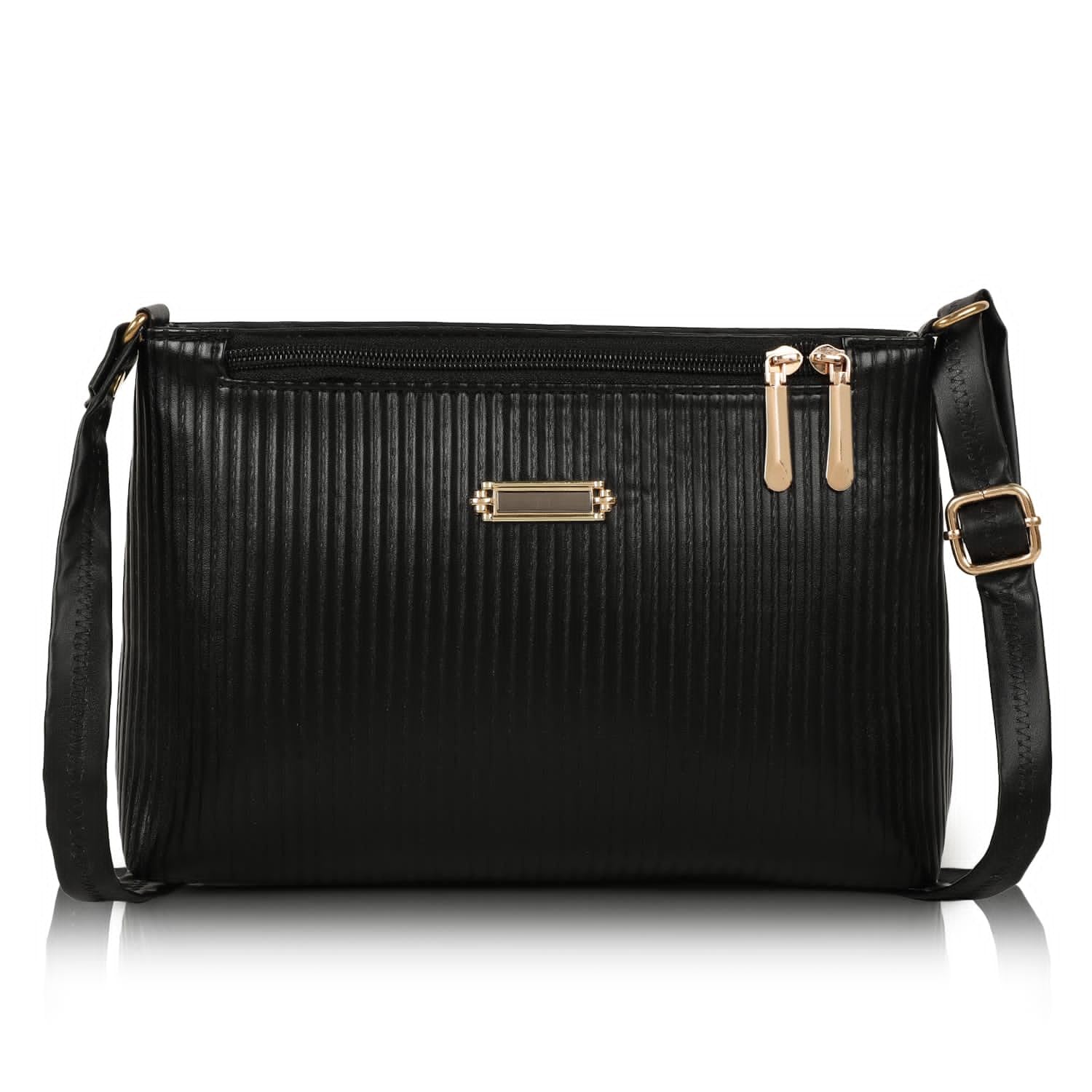 SYNEX Synthetic leather Sling Bag | Ladies Purse Handbag | Travel Crossbody Sling for women (Black) (B0CCSTFFKY) Amazon Price History, Amazon Price Tracker