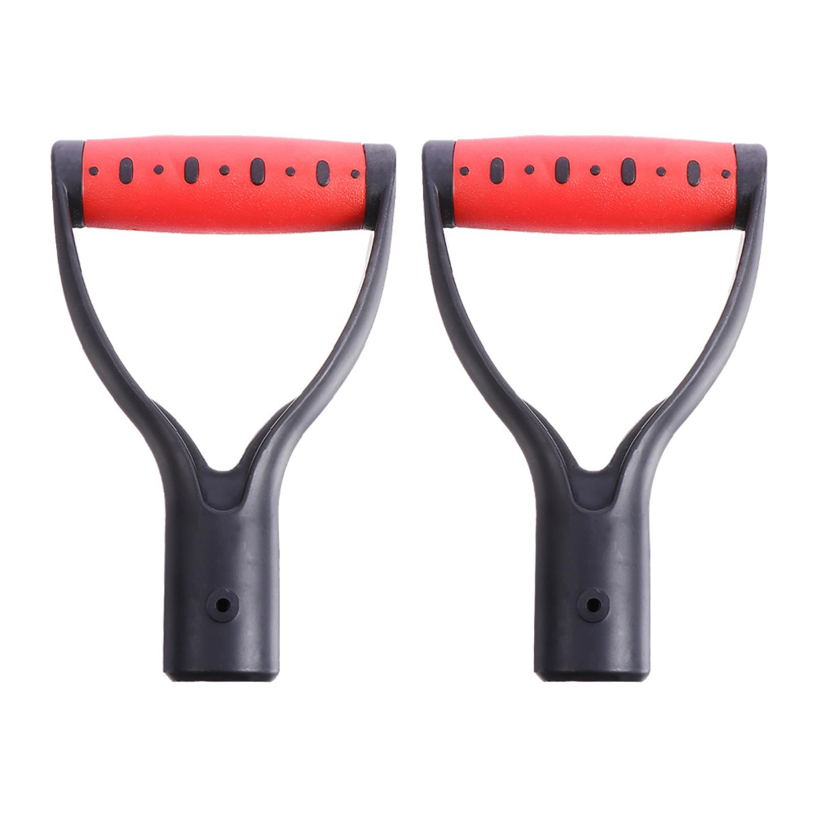 Mangos De Pala De Plástico Forma De d para Pala De Nieve y Jardín, Doble Pack 2 Piezas, Diámetro Interior 3.2 Cm, Agarre Ergonómico Resistente y Práctico para Reemplazo