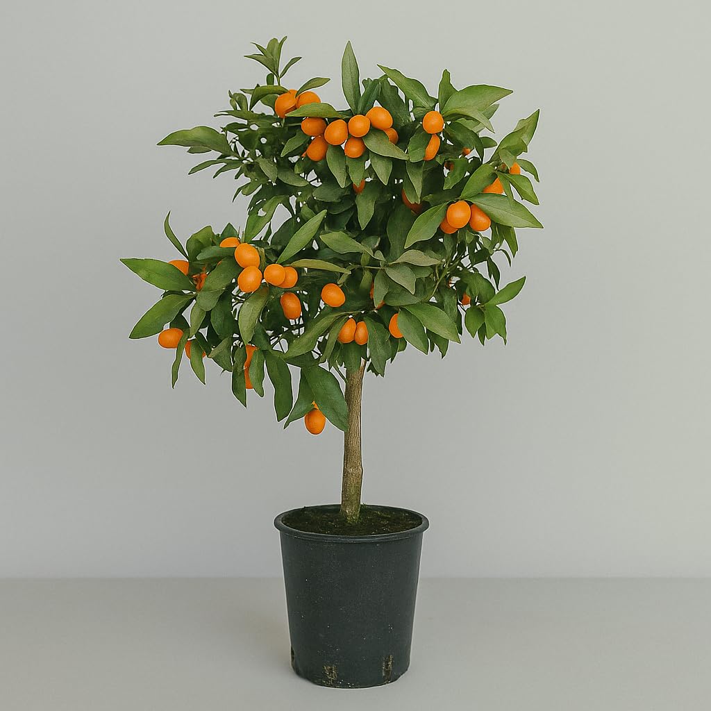 Garden Center Shop | Kumquat en Maceta 80 cm | Naranjo Chino Fortunella Japonica | Frutal Decorativo | Ideal para Jardín, Terraza o Interior