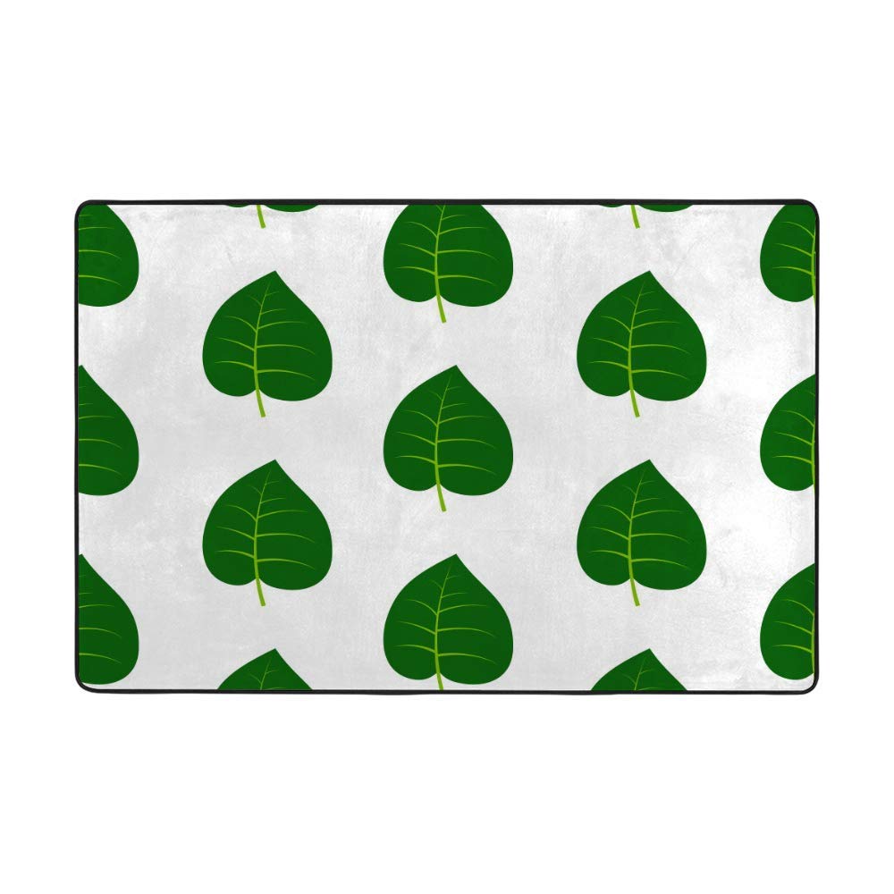 Tapis vert été grand format en velours de corail épais CHEHONG