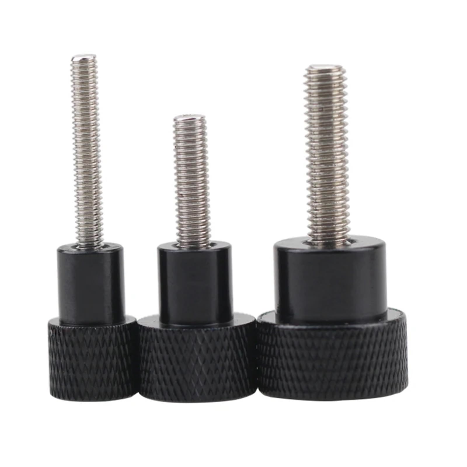 5 sztuk M5 Kręczony kciuk Regulacja wysokiej głowy Krokowe śruby Stop(Black,12MM-M5)