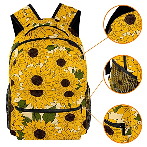 Sac à dos décontracté mixte grand compartiment imprimé fleurs multicolores - 3