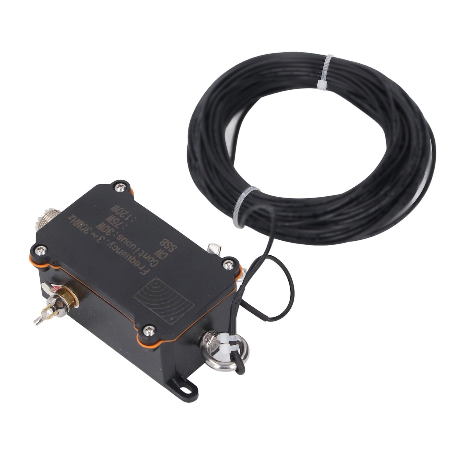 Antena portátil de alimentación de extremo HF, antena de radio alimentada de extremo corto Balun 1:49, antena de radio alimentada de extremo de interfaz estándar compacta de 3-30 MHz, antena de radio