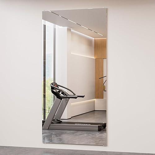 Miniatura 11 de Home Gym Mirror - 60" x 72" (2PCS of 60" x 36") Frameless Wall Mirrors, Easy to Install, Unbreakable Non-Glass Nanomirror HD Imaging, Ideal for