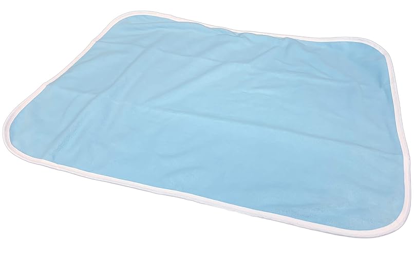 Cuddlz Blue Fleece and White Plastic Reversible Extra Large Nappy Diaper Changing Mat