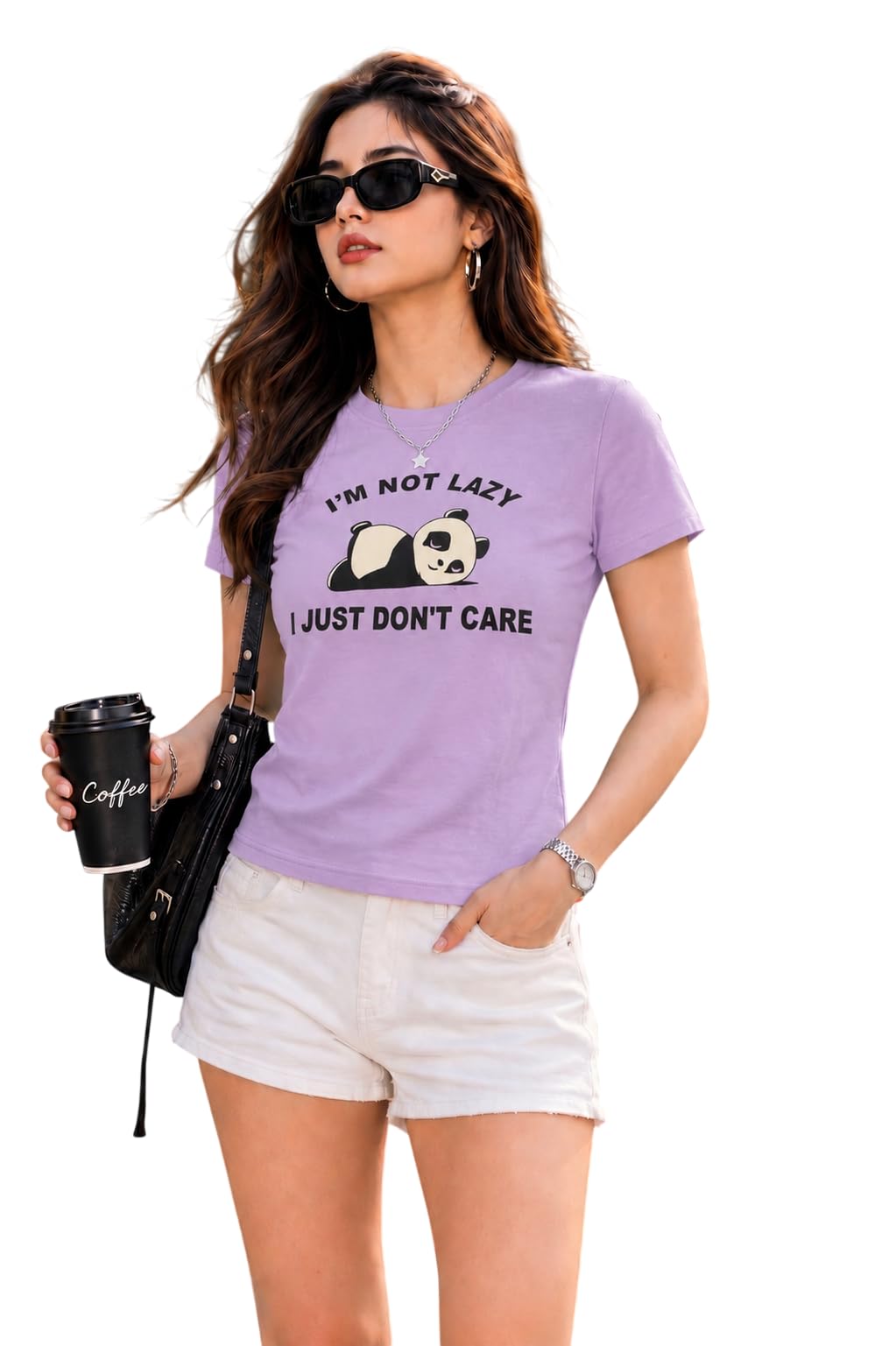 Women's Graphic Printed T-Shirt, Round Neck Half Sleeve Casual Slim Fit Cotton Blend Tee, College, Office & Travel-image-16