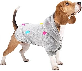 LeerKing Hundepullover Fleece Pullover Hoodie Pyjama Flauschiger Katzenpullover für kleine mittelgroße Hund Französische Bulldogge Kleidung Dackel Chihuahua XS product image