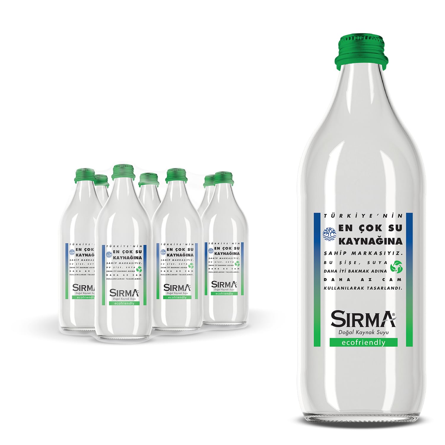 Sırma Ecofriendly Cam Şişe Su 6x750 ml