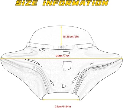 Motorcycle Fairing with 6 Smoke Motorcycle Windshield Batwing Fairing for Harley 1994-2023 Touring Road King(Black Trim)