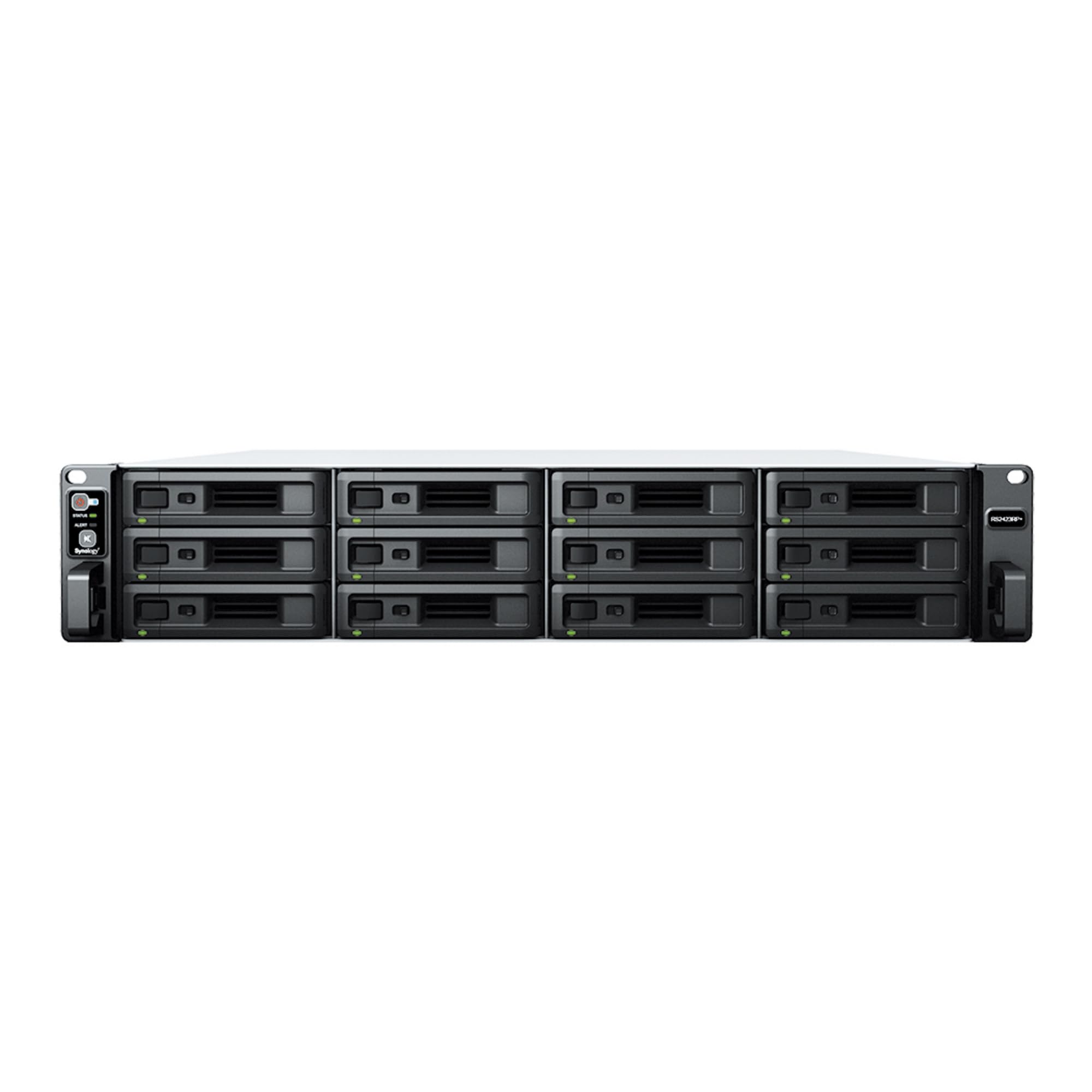 Synology RS2423+ 12-bay/AMD Ryzen V1780B/8GB DDR4/12 x 3.5" Hot-Swap/1x10GbE/2x1GbE/2xUSB 3.2/3Fan/RAID 0.1.5.6.10.Hybrid/3Y