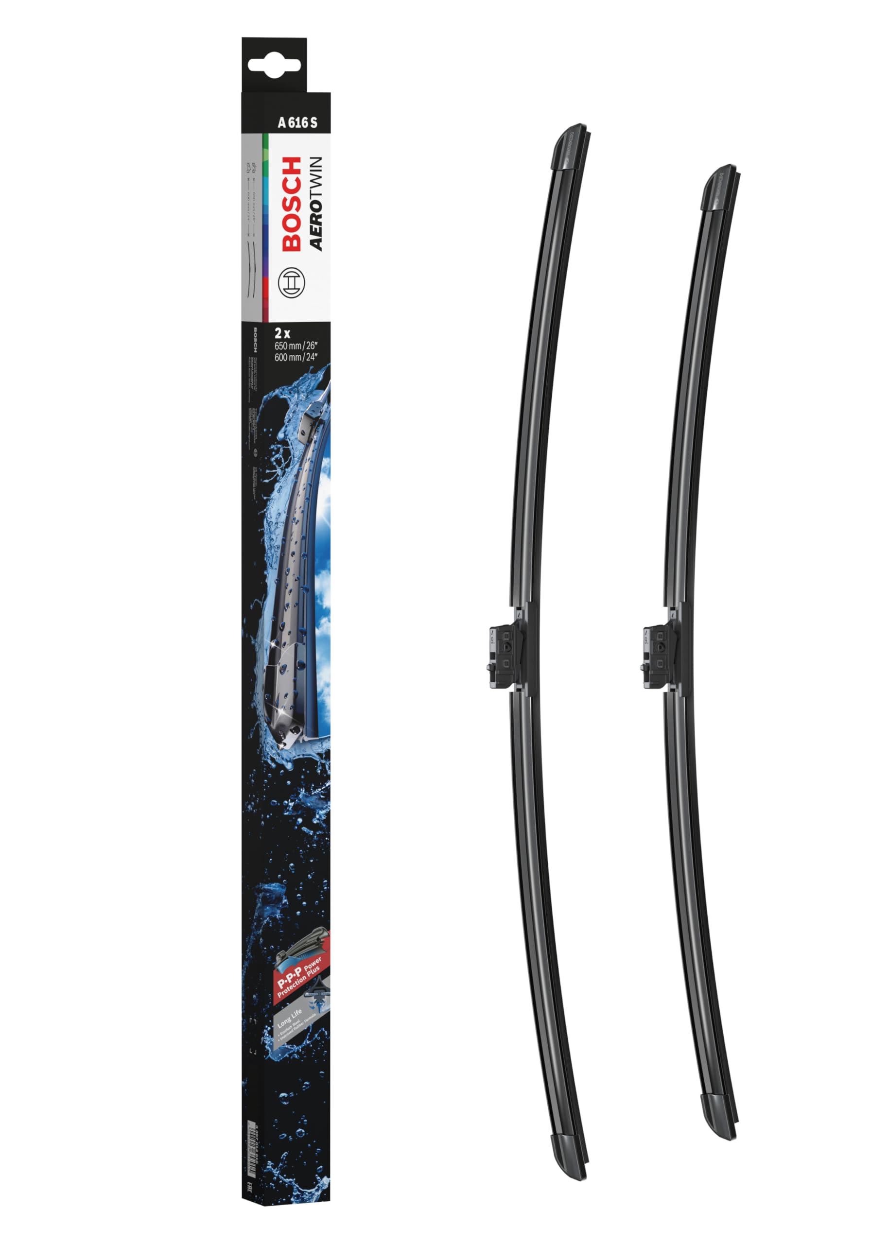 Bosch Bosch Wiper Blade Aerotwin A616S, Length: 650mm/600mm − Set of Front Wiper Blades