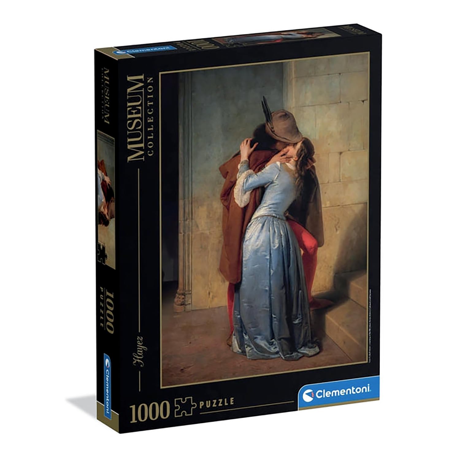 Clementoni Jigsaw Puzzle 1000 pieces, Collection Museum Collection The Kiss Hayez, Puzzle for Adults 14-99 Years, Made in Italy, 39994