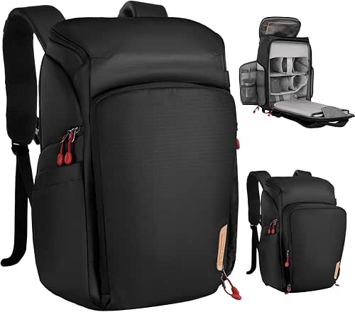 K&F CONCEPT Professional Camera Backpack, Large Photography Backpack Expandable to
