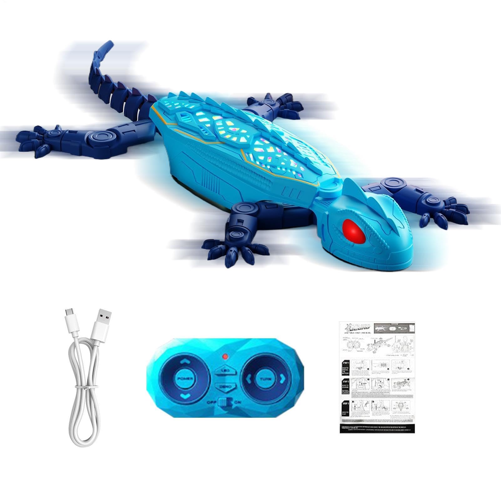 Juguete de gecko para trepar a la pared, diseño con ojos LED