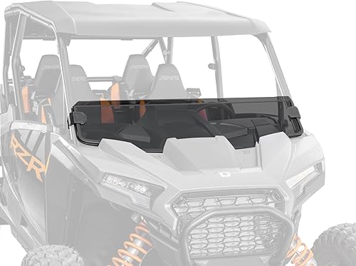 SuperATV Medio parabrisas resistente a los arañazos para Polaris RZR XP 1000, 2024+ XP 4 1000, revestimiento duro óptico XR, policarbonato de 1/4 de