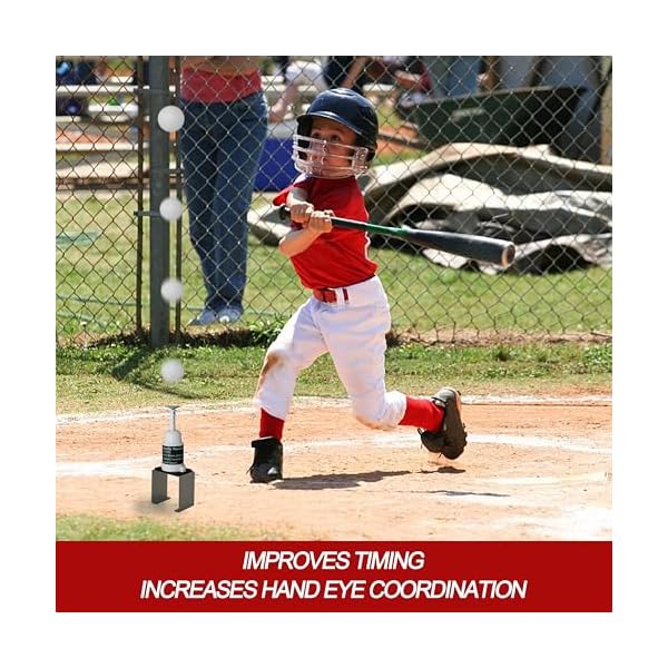   Baseball-Training-Tee-Popper-Baseball-Practice-Equipment-Hitting-Tee-for-Perfect-Swings-Batting-Machine-for-Practicing-Hitting-Without-a-PitcherNot-for-Real-Baseballs-5-Plastic-Balls-Included