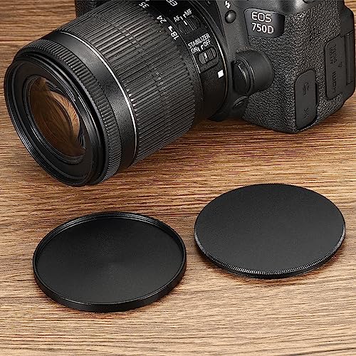 Capucha para lente PATIKIL de 67 mm, paquete de 2 unidades, cubierta frontal universal de aluminio para filtros circulares polarizadores, densidad neutra y atenuadores, color negro miniatura 5